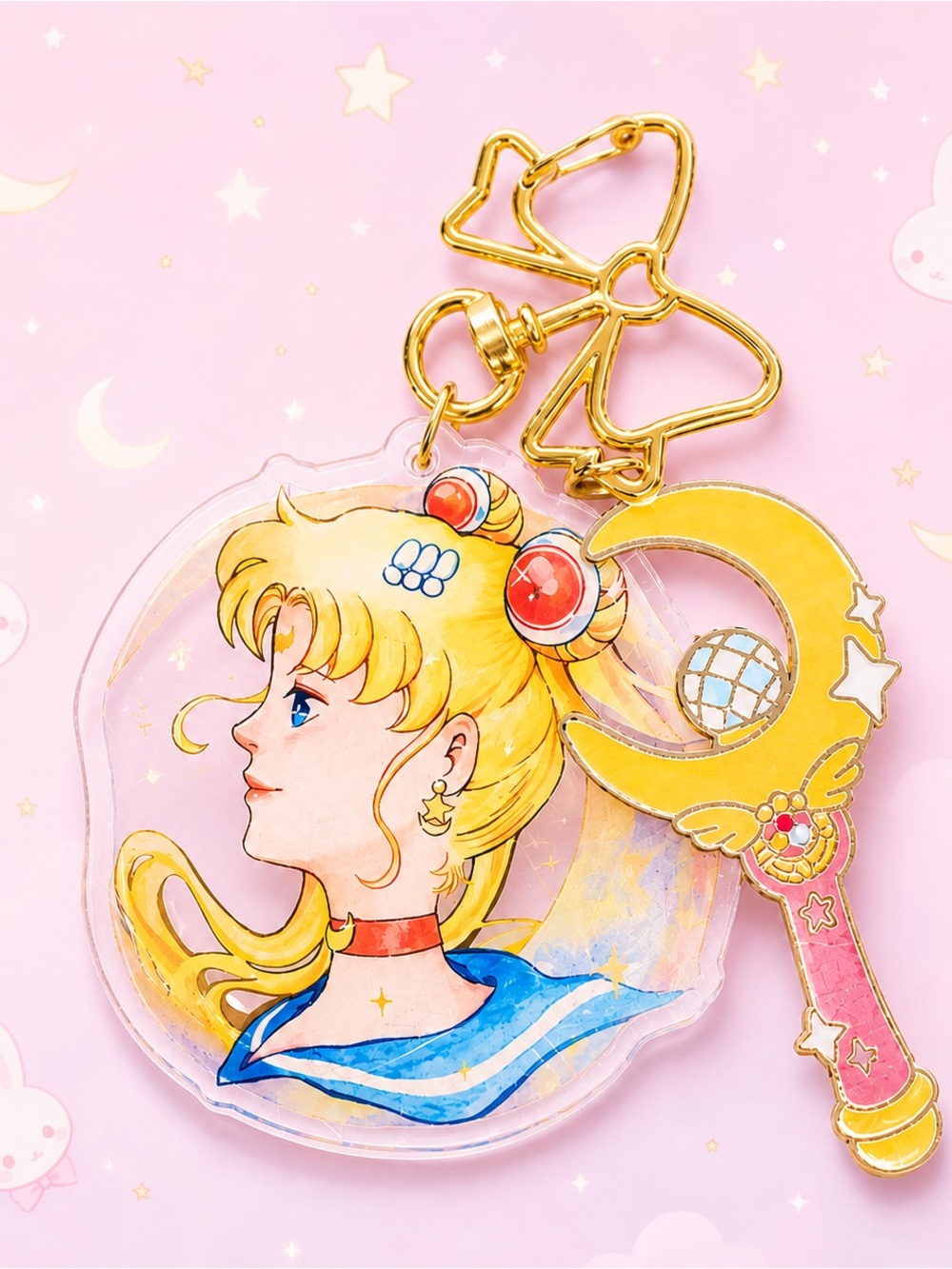 🌙 SAILOR MOON NWOT Inspired Acrylic Keychains Otakuthon Artist Alley BOGO Set